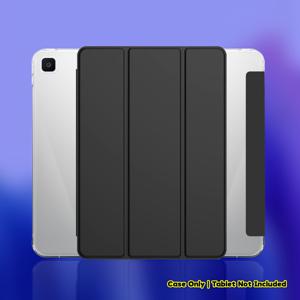 TEMU 삼성 갤럭시 탭 A7 10.4인치용 초슬림 가죽 케이스 - 자동 잠금/깨우기, 스마트 센싱, 전극 절약 디자인, 가볍고 내구성, 조절 가능한 스탠드, 스크래치 방지, 미끄럼 방지 그립, 태블릿 보호, 세련된 투명 하드 쉘