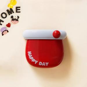 TEMU 강력한 자석이 장착된 냉장고 정리대 - 내구성 ABS 화이트 타원형 보관 선반, 냉장고 & 냉동고용 - 드릴 없이 설치 가능, 리모컨, 칫솔, 펜, 양념 등 공간 절약형 자석 홀더 (주방/욕실)|냉동고|욕실선반