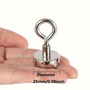 TEMU 구멍 뚫린 볼트가 있는 자석 벽걸이 - 녹 방지 디자인, 안전한 낚시 장비 및 금속 물품 고정, 스타일리시한 벽 설치, 자석 낚시 키트, 강력한 자석 후크, 초강력 자석 후크, 공구 보관, 내구성 있는 구조, 부식 방지, 매니아, 작업장 도구