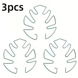 TEMU 몬스테라 식물 지지대 3개 세트 - 최적의 성장을 위한 천연 대나무 막대가 특징인 유연한 금속 트렐리스, 실내 클라이밍 프레임 (식물용), 정원용 장식 안정 장치.