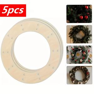 TEMU 5개 나무 화환 프레임 - 웨딩, 크리스마스, 부활절, 발렌타인데이, 추수감사절, 할로윈을 위한 클래식 원형 걸이 장식 - 플로럴 화환