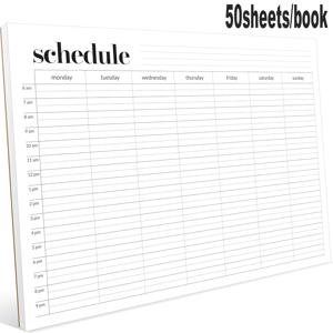 TEMU 날짜 없는 주간 플래너 북 - A4 주간 스케줄 정리자, 홈 & 오피스용, 빈 할 일 목록 다이어리, 일일 계획 및 시간 관리 저널