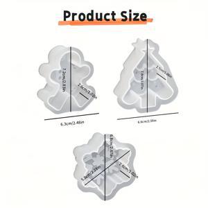 TEMU 3개 세트 DTOHO 크리스마스 실리콘 몰드 - 진저브레드, 트리, 눈송이 몰드 (DIY 캔들 & 레진 공예용) - 유연한 캔들 만들기 몰드, 장식, 향초, 레진 피규어 제작 (호환 가능), 크리스마스 데코