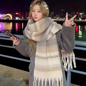 TEMU 1 Elegant 인조 모피 스카프 | 방풍, 보온, 가벼움, 자카드 원단, 캐주얼 외출, 해변, 주말 착용에 적합 - 완벽한 크리스마스 및 생일 선물.|스카프