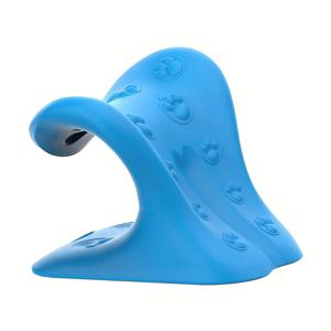 TEMU 고양이 발 디자인의 새로운 모델의 종합 가정용 훈련 장비, C자형 경추 마사지 베개, 목용 중력 지압, 마사지 및 어깨 이완 장치, 좋은 지지력을 갖춘 경추 척추 스트레칭 및 마사지 도구.