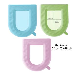 TEMU 3pcs 혼합 컬러 - 범용 소프트 클로즈 변기 시트 - 빠른 탈착 방수 커버, 비데 방지 패드, 쉬운 설치|변기커버