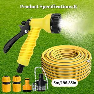 TEMU 6개입-극한 강력: 7가지 기능 고압 물총 및 호스 세트 - 모든 청소에 한 번에 끝내는 세트 - 엉킴 방지 강력 청소 시스템 - 야외 쿨링: 마당, 파티오 청소, 차량 세척 및 정원 관개, 차량 세척, 세차용품, 고압물분사기, 고압노즐, 고압세척기 호스, 세차 분무기, 분사기|물총