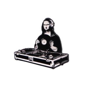 TEMU 1개 JUDODUCK 레트로 DJ 바이닐 레코드 플레이어 라펠 핀 - 턴테이블 & 바이닐 레코드 디자인, 남성용 백팩, 재킷, 모자용 내구성 있는 아연 합금 브로치 - 펑키한 음악 애호가 선물, 백팩 액세서리, 빈티지 미학, 패션 애호가