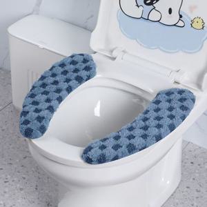 TEMU 보온 플러시 변기 시트 커버 - 두꺼운 쿠션 접착식 변기 패드, 부드러운 미끄럼 방지 표면, 손세탁 가능, 겨울철 보온, 위생적인 변기 뚜껑용 (도구 없이 간편 설치)