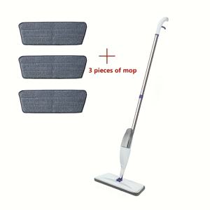 TEMU 휴대용 스프레이 밀대, 단품! 360도 유연한 디자인과 인체공학적 손잡이가 특징이며, 습식 및 건식 사용 모두에 적합합니다. 교체 가능한 클리닝 패드 3개와 리필 병 1개가 함께 제공되며, 나무 바닥 및 타일에 적합합니다! 클리닝에 이상적입니다.|물걸레청소기