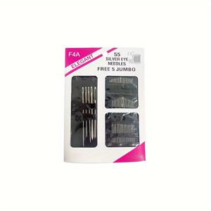 TEMU 55피스 손바느질 바늘 세트, 재봉 용품, 손바느질 바늘 키트, 가정용 바늘 컬렉션, 뜨개질 액세서리, 실꿰기 바늘