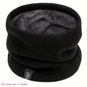 TEMU 1 엘레강스 솔리드 컬러 스카프, 벨벳 안감 | 남녀 공용 탄성 넥 워머, 세탁기 사용 가능, 야외, 할로윈, 추수감사절, 크리스마스 선물로 적합