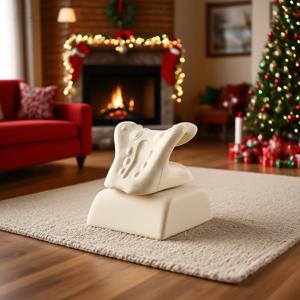 TEMU 1개 목 마사지 베개 - EVA 목 스트레처, 휴대용 목 베개, 침대/의자/여행용, 손세탁 가능 (화이트) - 척추 건강에 이상적