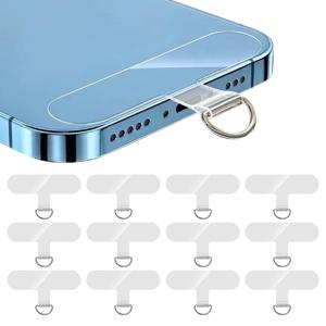 TEMU 12개입 범용 휴대폰 끈 패치 - 접착제 불필요, PVC 재질, 내구성 좋고 스타일리시한 모든 휴대폰 모델 호환 휴대폰 스트랩 교체 부품, 대부분의 스마트폰과 호환, 휴대폰 끈