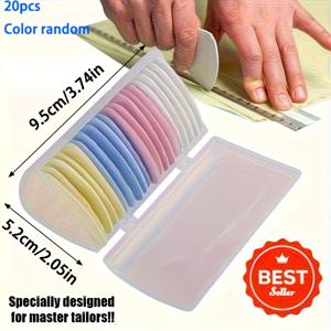 TEMU 세탁 가능한 패브릭 분필 세트, 보관함 및 삼각형 재단자 마킹 도구 포함, 수용성 재봉용 분필 마킹 펜, 재단, 패치워크, 의류 제작 및 패브릭 마킹에 적합, 패치워크 필수품,재봉 도구,휴대용 세트,컴팩트 스토리지,내구성 있는 분필,부드러운 필기,패브릭 마커 펜,공예 애호가