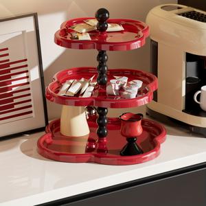 TEMU 2/3단 아크릴 데스크탑 정리함 (선반 포함) - 공간 절약형 다층 수납 선반 (메이크업, , 향수, 립스틱, 욕실 & 침실용) - 튼튼한 플라스틱, 메이크업 정리 및 수납, 다용도 랙|향수