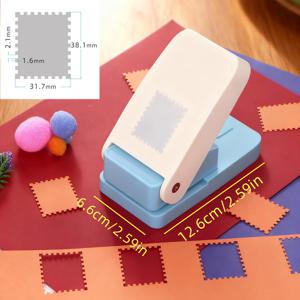 TEMU 스크랩북 앨범용 초대형 수동 펀칭 도구 | 직사각형 스탬프 모양 장식 용지 펀칭 & 엠보싱 기계, 공예 및 미술 엠보싱 용품을 위한 우아한 사진 앨범 장식 도구, 혼합 색상 플라스틱