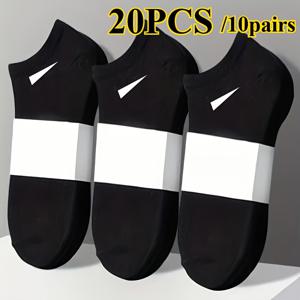 TEMU 남성용 캐주얼 단색 양말 20켤레, 통기성 좋고 편안함, 땀 및 냄새 방지 로우컷 발목 양말, 모든 계절에 적합, 편안한 경험을 위한 디자인, 간편한 외출에 적합.