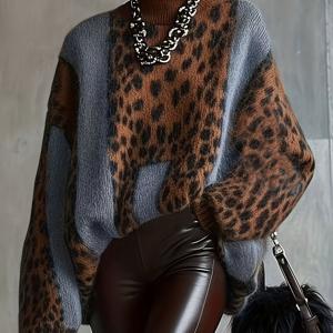 TEMU 여성용 겨울 스웨터: 인기 있는 프린트 패치 디자인의 편안하고 여유로운 겨울 스웨터. 우아하고 따뜻한 니트웨어로 추운 날씨에 완벽한 캐주얼 데일리웨어