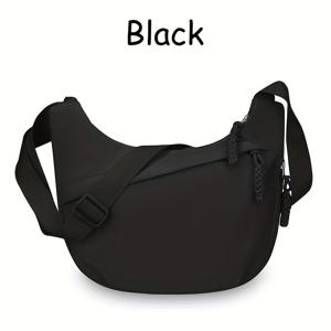 TEMU 여성용 튼튼한 나일론 크로스바디 백 | 도난 방지 다중 수납 디자인, iPad 수납 가능, 5가지 스타일리시 색상 (블랙/화이트/오렌지/핑크/블루), 출퇴근, 쇼핑, 여행에 적합, 조절 가능한 스트랩, 지퍼 잠금