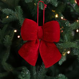 TEMU 우아한 버건디 리본 장식 - 빨간 리본이 있는 클래식 크리스마스 트리 장식, 전기 불필요, 실내/실외 휴일 장식, 부활절, 하누카용