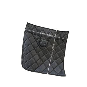 TEMU 겨울 플리스 따뜻한 커버 | 블랙, 레그 쉴드 (탄성 허리 밴드 및 전면 수납 포켓 포함), 내구성 좋은 폴리에스터, 스쿠터 및 자전거에 범용적으로 사용 가능, 추운 날씨의 라이딩 및 야외 통근에 적합