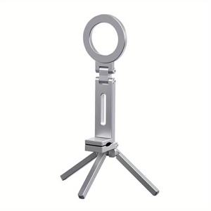 TEMU 차량/여행/데스크용 휴대용 마그네틱 휴대폰 거치대 | 360° 회전, 접이식, 강력 흡착, 범용 클립, 핸즈프리, 각도 조절 가능, 모든 스마트폰 호환, 탑 라이트, 여행 액세서리, 데스크 정리함, 컴팩트, 스타일리시