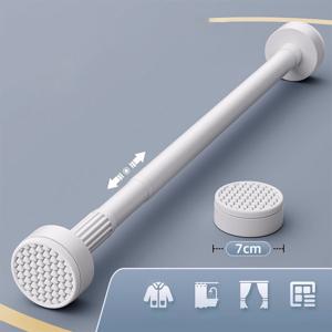 TEMU 개옷기냥 27mm 스테인리스 조절가능 압축봉 욕실용 커튼봉 행거|커튼봉