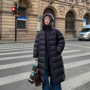 TEMU 커플용 남녀공용 체크무늬 솔리드 컬러 후드 롱 코트