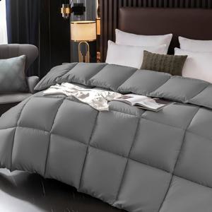 TEMU 겨울 보온 거위털 구스 다운 그레이 이불 호텔침구|이불