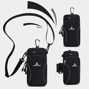 TEMU 폰 홀더 크로스바디 숄더 홀스터 백 - 러닝, 워킹, 하이킹, 바이킹용 암 밴드 포함