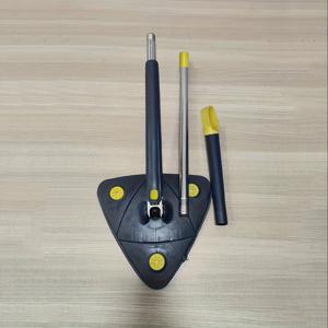 TEMU 360° 회전 삼각형 걸레와 긴 손잡이 - 핸즈프리 세척, 습식 및 건식 바닥용 이중 사용, 천장, 벽, 코너 및 유리 청소에 이상적, 청소 용품, 크리스마스 용품, 호텔에 적합