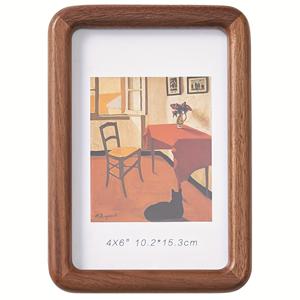 TEMU 3x4 또는 4x6 사진용 매트가 있는 천연 4x6 사진 프레임 목재, 테이블 갤러리용 견고한 티크 목재로 만든 4x6 정사각형 벽 사진 프레임