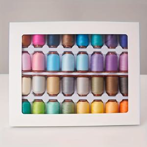 TEMU 32색 홈 재봉틀 폴리에스터 실 소재 소형 실 미세 실 두 가닥 고속 폴리에스터 실 402 재봉실 더블 호스 500야드 핸드 재봉실