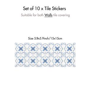 TEMU 꽃무늬 자체 접착식 벽 타일 10개입, 떼어내어 붙이는 방수 벽 스티커 (거실, 주방, 침실용), 비닐 벽 장식 꽃, 가정용 벽 장식, 5.9X5.9인치