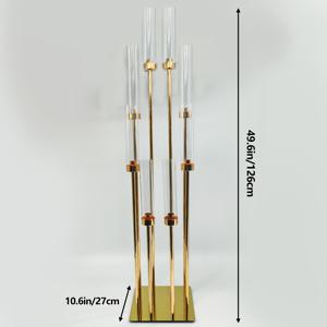 TEMU 우아한 메탈 촛대 - 광택 마감, 결혼식 센터피스, 로맨틱한 저녁 식사, 홈 & 룸 장식에 완벽, 데이, 크리스마스, 추수감사절에 이상적