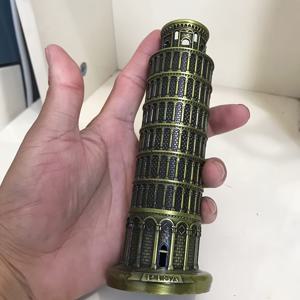 TEMU 1개, 피사의 사탑 황동 금속 조각상, 유럽 레트로 공예품, 창의적인 가정 장식, 친구에게 보내기에 적합, 가족 분위기 더하기