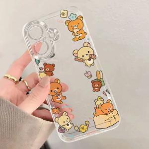 TEMU 아이폰 16/15/14/13/12/11 프로 맥스와 호환되는 귀여운 곰 식품 폰 케이스는 카툰 디자인, 투명, 충격 방지, 완전 보호 TPU 케이스를 특징으로 하며, XS/XR, XSMAX/7/8/6/6S 플러스/Se2/Se3와 호환됩니다. 또한, 단순하고 세련된 소프트 쉘을 제공하며, 유니크합니다.