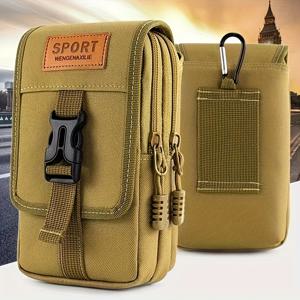 TEMU 1개 옥스포드 원단 전술 휴대폰 파우치, 4개의 수납 포켓 포함, 벨트 루프 또는 팬츠 서스펜더용, 7.2인치 허리 가방|힙색