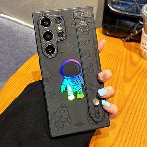 TEMU 갤럭시 S25 울트라 S24 울트라 S23 울트라 S22 울트라 S25울트라 S24울트라 S23울트라 S22울트라용 휴대폰 케이스: 신세계 별하늘 위성 로켓 우주비행사 패턴 만화 손목 스트랩 휴대폰 홀더 보호 케이스