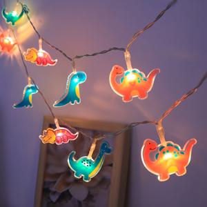 TEMU 1 LED 공룡 조명 스트링, 가족실, 실내, 침실, 생일, 파티, 크리스마스, 할로윈 장식용 - 배터리 박스로 구동 (배터리 미포함), 크리스마스 장식, 크리스마스 가구 장식