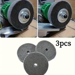 TEMU 3개 세트 연마 및 폴리싱 휠 - 목공, 자동차, 준비 작업용 - 라운드 마운트 포인트 포함, 조립 필요 (폴리싱 휠만) - 테이블톱 그라인더/매너용 DIY 키트