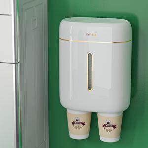 TEMU 자동 컵 디스펜서 홀더 - 공간 절약형 컵 정리대, 사무실, 욕실, 자판기용 - 내구성 플라스틱