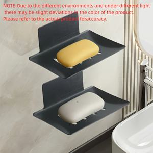 TEMU 2개 세트 - 드릴 없는 벽걸이 비누 거치대, 배수형 비누 랙, 탄소강 향기 보관 선반, 욕실 비누 정리함, 욕실 액세서리 - 못 없는 접착제 및 보조 스티커 포함|욕실선반