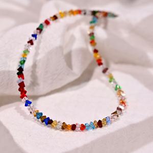 TEMU 여성용 우아한 반짝이는 인공 목걸이 - 섹시한 스타일, 일상 착용에 완벽, 사계절에 이상적, 일상 착용 목걸이|슬림한 목걸이|인공