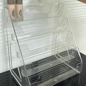 TEMU 5단 투명 아크릴 디스플레이 스탠드 - 강력한 수납 선반, 공간 절약형 카운터탑 랙 (점보, 홈, 오피스, 살롱용) - 화장품, , 애니메이션 피규어, 컬렉터블 보관용 튼튼한 구조 | 쉬운 세척 표면 & 모던 디자인, 소매점 전시대, 홈 정리, 슬림 선반 유닛, 내구성 있는 제작, 루틴