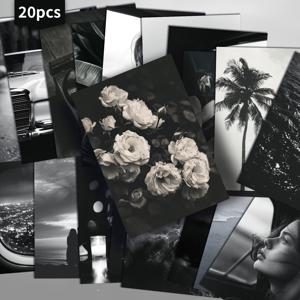 TEMU 20개 ASSTSS 빈티지 다크 에스테틱 엽서 - 4x6인치 레트로 잭 저널 종이 클래식 핀업 일러스트레이션, 수집용 장식 카드 스크랩북킹 및 홈 데코, 디자인, 고품질 프린트