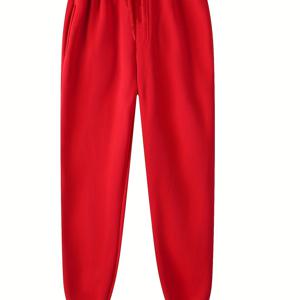 TEMU 지유 OBM 남성 가을/겨울용 따뜻한 스웨트팬츠, 아웃도어 캐주얼 긴바지, 두꺼운 두꺼운 소재