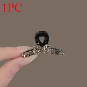 TEMU 1개 여름 신상 라인스톤 리본 헤어 클립: 또는 데이트에 적합, 반머리 앞머리 및 옆머리 스타일에 완벽, 크리스마스 선물로 좋음, 아름다운 스타일로 헤어스타일을 연출합니다.