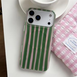 TEMU 폰 케이스: 귀여운 컬러 블록 패턴, 자기식 무선 충전 호환, 아이폰 17ProMax 17 16 15 14 13 12 Pro Max 11 17Pro 17Air 충격 방지 커버|폰케이스|아이폰케이스